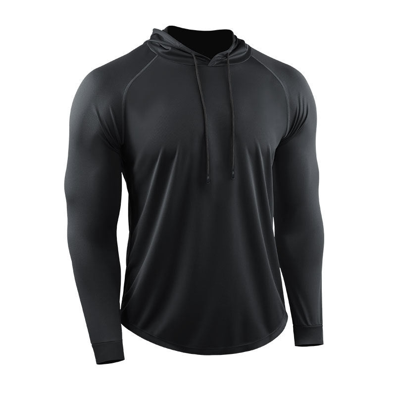 Pullover Long Sleeve T-shirt Hooded Loose Sports And Leisure Workout Clothes