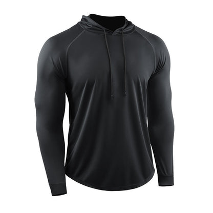 Pullover Long Sleeve T-shirt Hooded Loose Sports And Leisure Workout Clothes