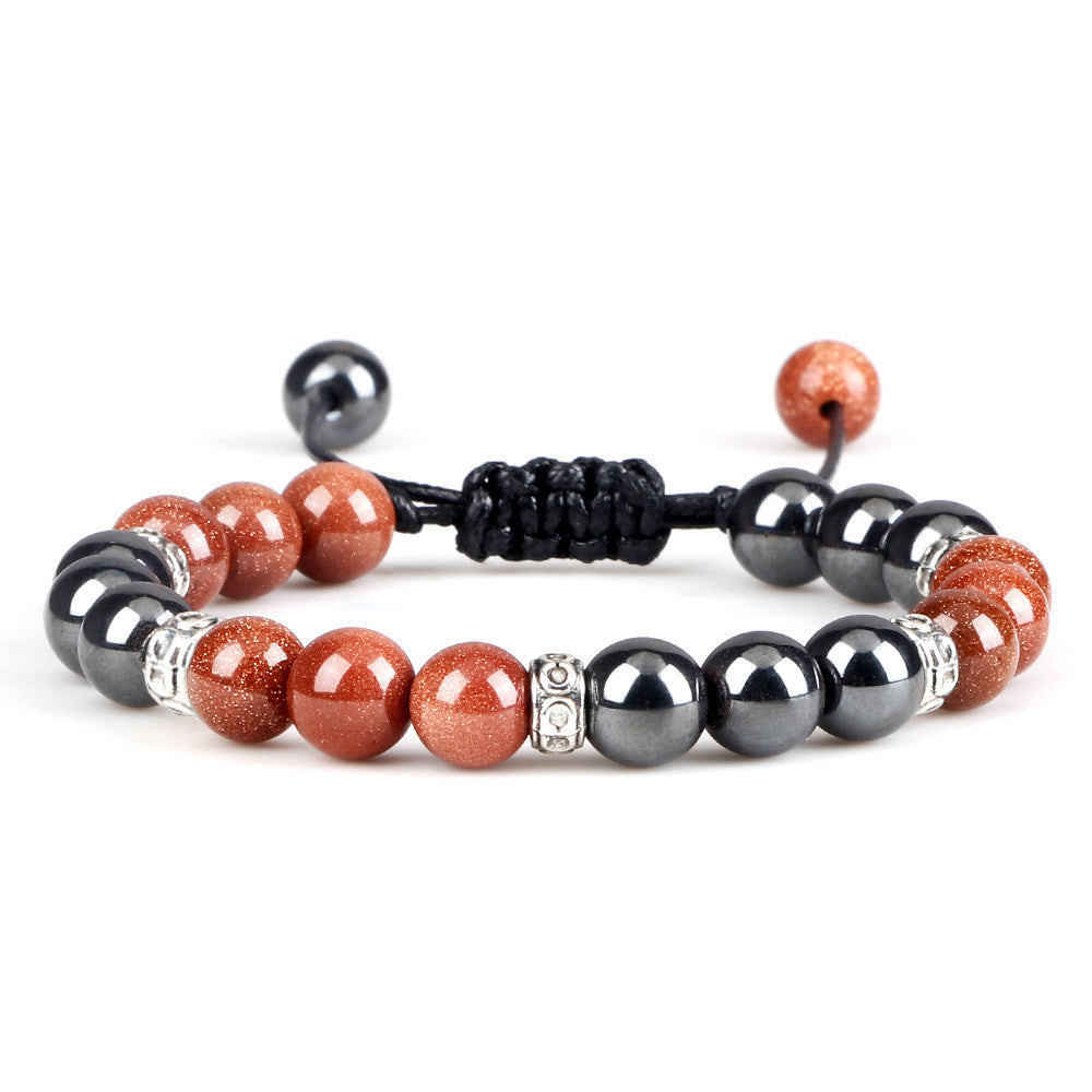 Haematite Yoga Bracelet Couple Woven Hand Strap