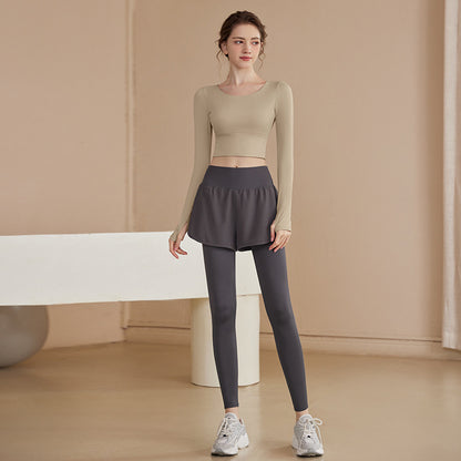 Yoga Long Sleeve Top Sports Workout Training Clothes Professional Pilates Breathable Suit