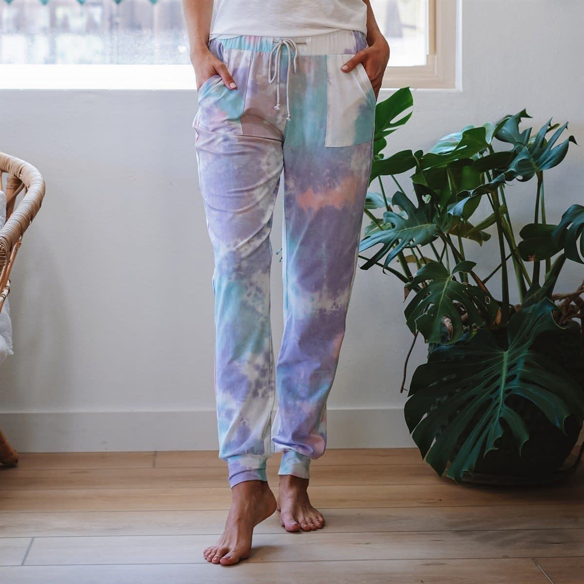Gradient elasticated slacks