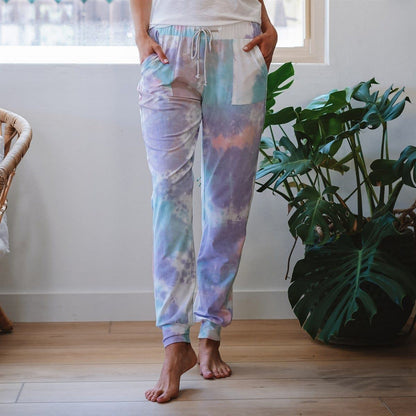 Gradient elasticated slacks