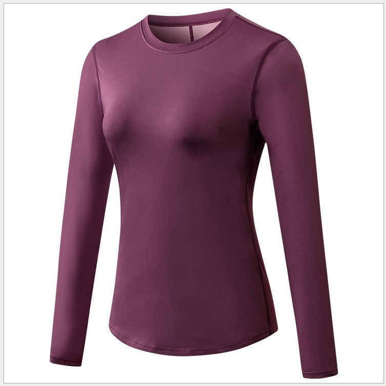 Women's Yoga Long Sleeve Workout Clothes Quick-drying Breathable Mesh Stitching Elastic