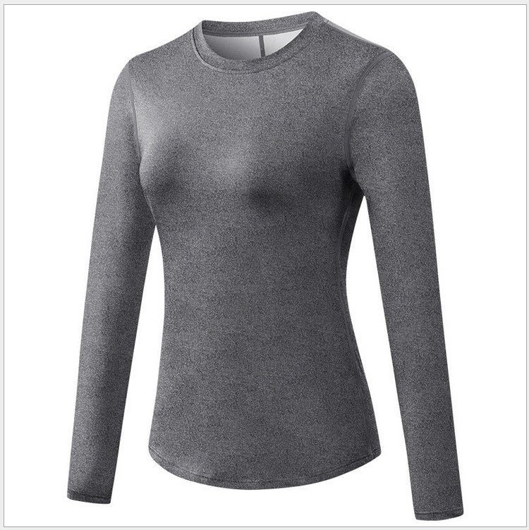 Women's Yoga Long Sleeve Workout Clothes Quick-drying Breathable Mesh Stitching Elastic