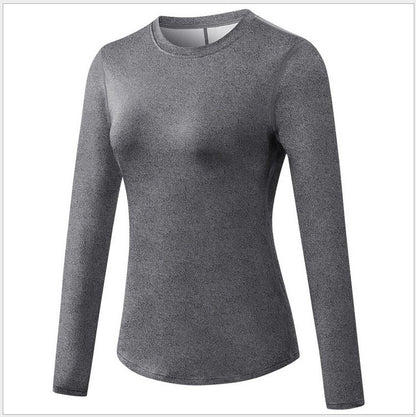 Women's Yoga Long Sleeve Workout Clothes Quick-drying Breathable Mesh Stitching Elastic