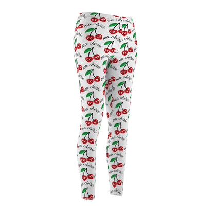 Cherry Print Women's Casual Leggings