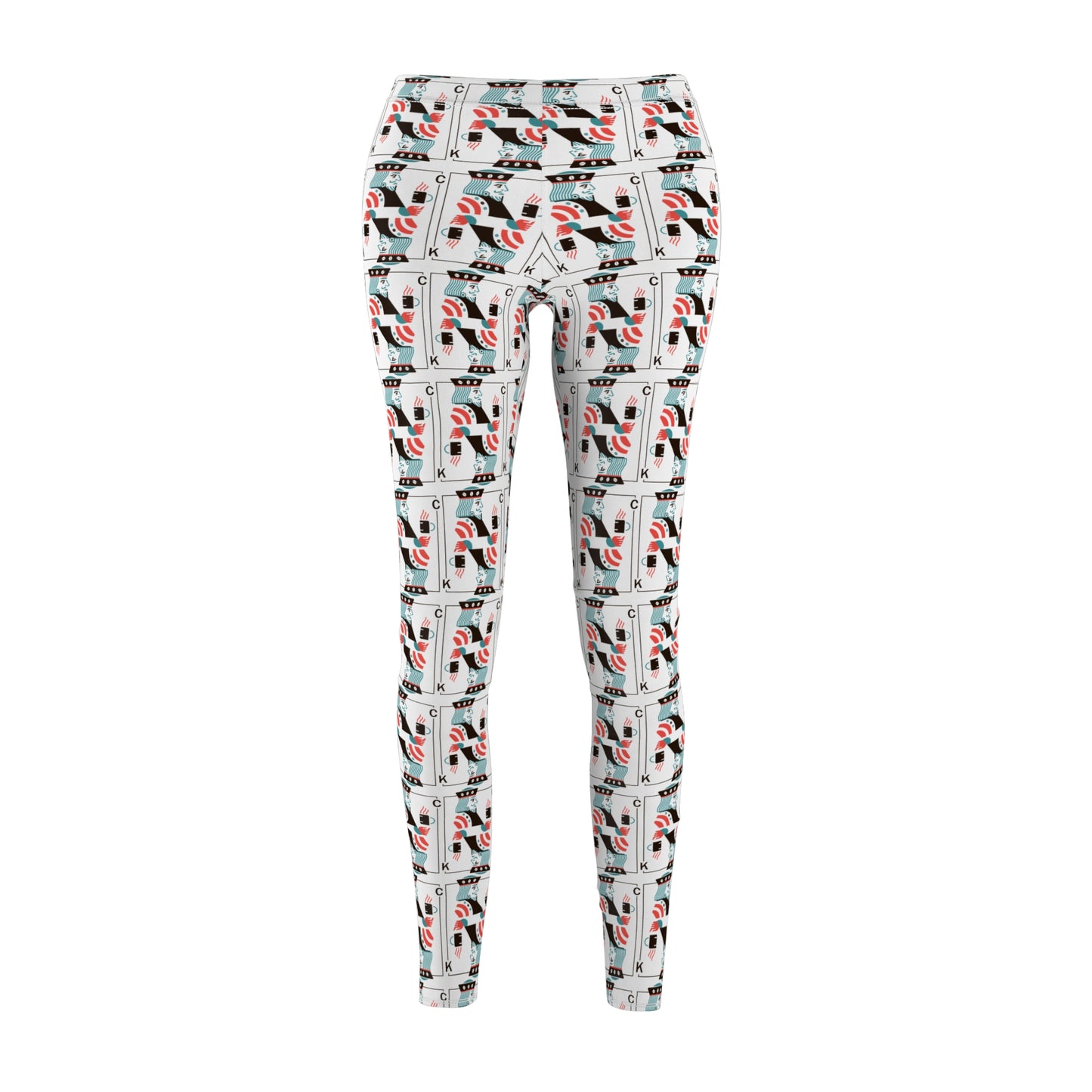 Leggings King of Clubs Drawing Playing Card Design Women's