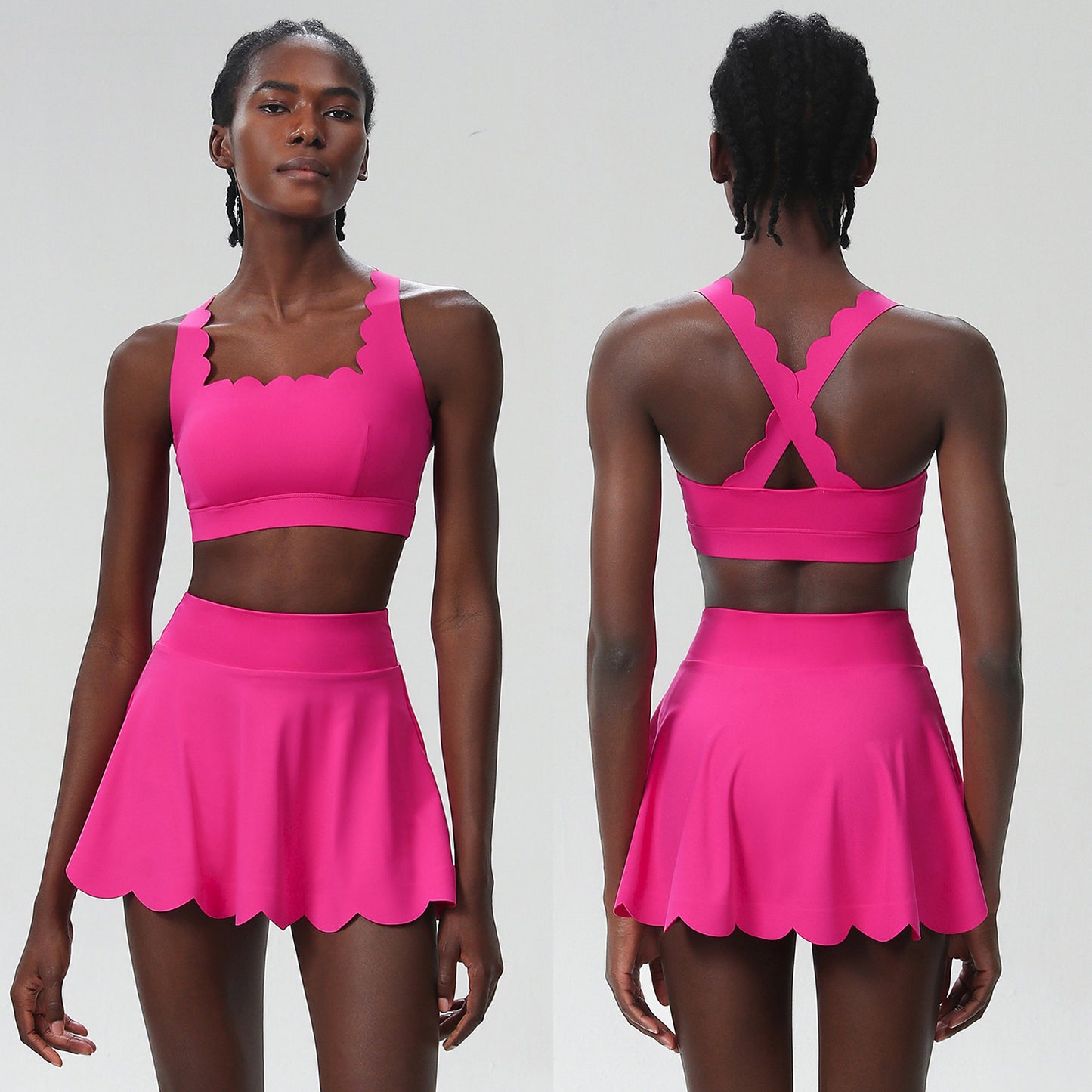 European And American Summer Tennis Suit Suit Women's Plus Size Quick-drying Lycra Sports Workout Clothes