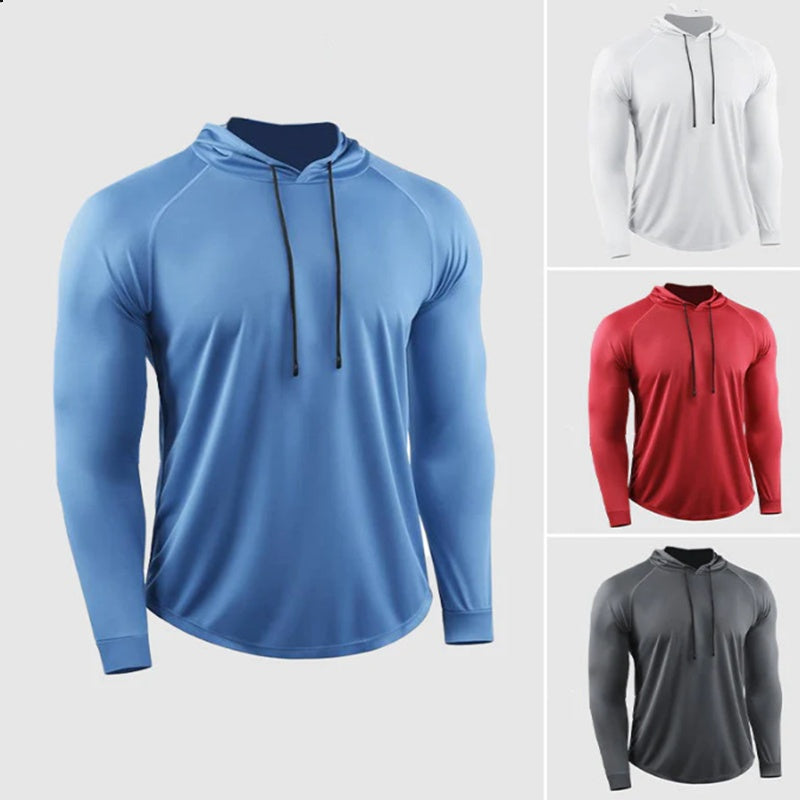 Pullover Long Sleeve T-shirt Hooded Loose Sports And Leisure Workout Clothes