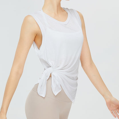 New Lightweight Quick-drying Yoga Blouse Women's Sleeveless Loose Workout Clothes Sports Top