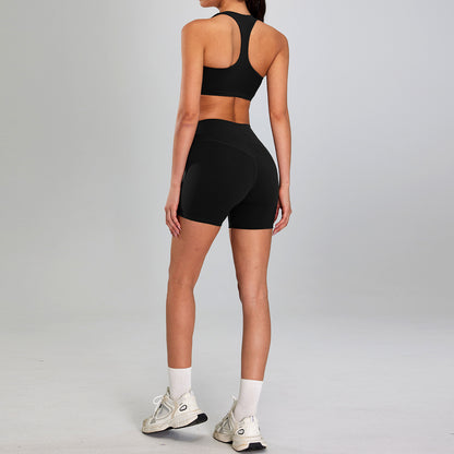 High-intensity Sports Suit Outdoor Running Nude Feel Workout Clothes Slimming High Waist