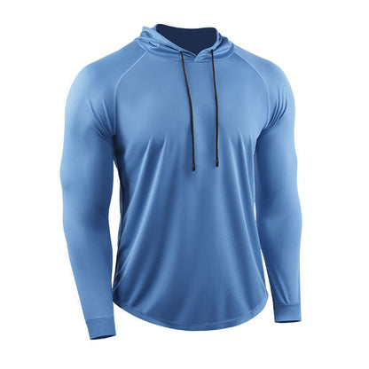 Pullover Long Sleeve T-shirt Hooded Loose Sports And Leisure Workout Clothes