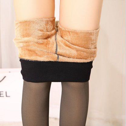 Golden Velvet Nylon One-piece Pants For Warmth