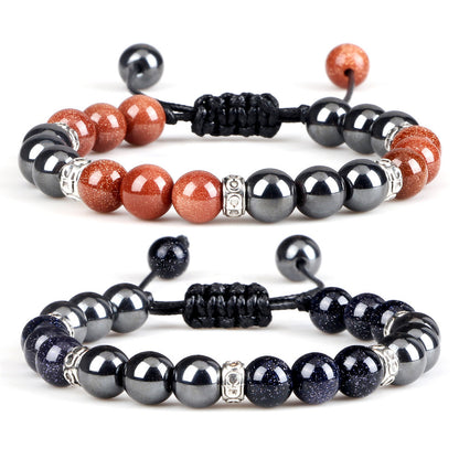Haematite Yoga Bracelet Couple Woven Hand Strap