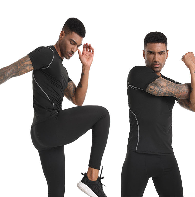 Men's Basketball Sports Tight Short-sleeved Workout Clothes