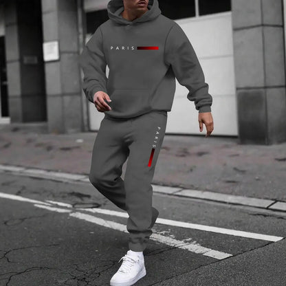 Men's Sweater Sport Pants Suit Printed Fashion