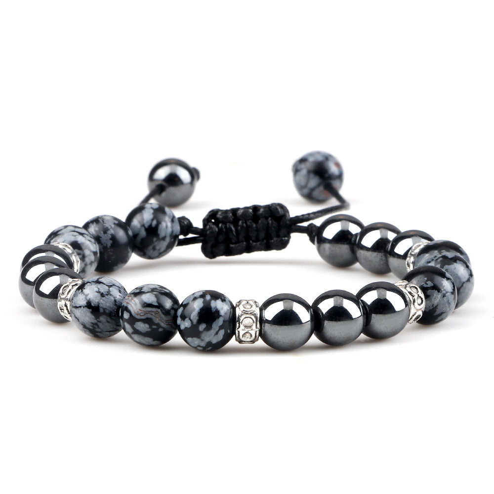 Haematite Yoga Bracelet Couple Woven Hand Strap
