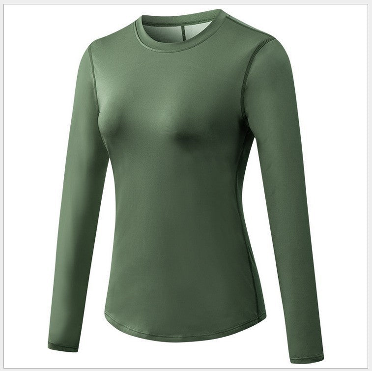 Women's Yoga Long Sleeve Workout Clothes Quick-drying Breathable Mesh Stitching Elastic