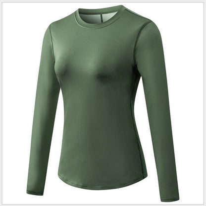 Women's Yoga Long Sleeve Workout Clothes Quick-drying Breathable Mesh Stitching Elastic