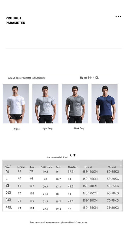Quick-drying T-shirt Workout Clothes Summer Running Quick-drying T-shirt