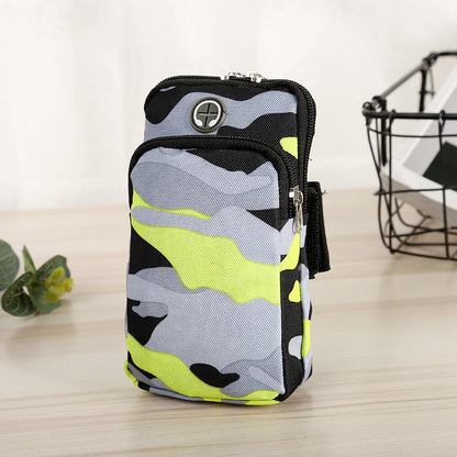 Running Sports Camouflage Mobile Phone Arm Water Repellent Wrist Bag