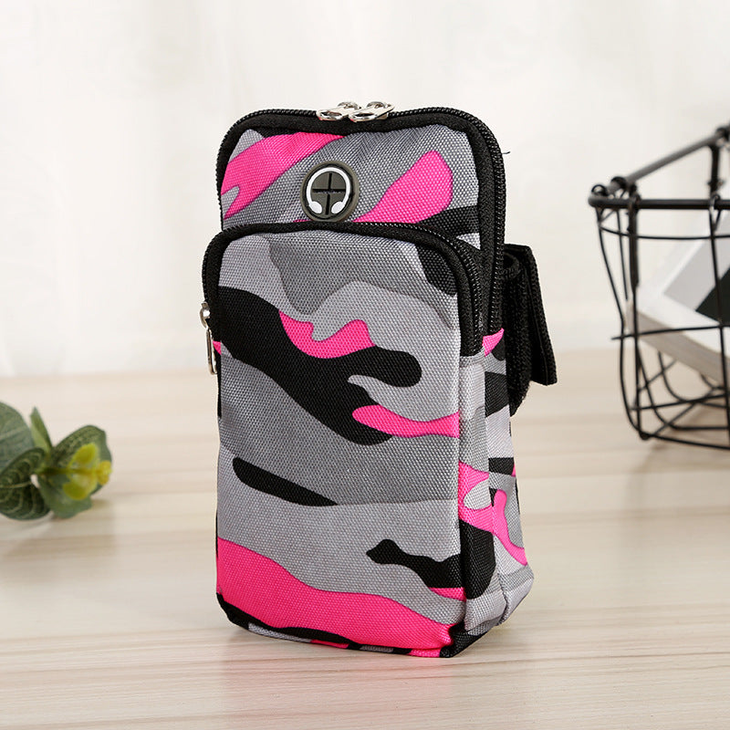 Running Sports Camouflage Mobile Phone Arm Water Repellent Wrist Bag