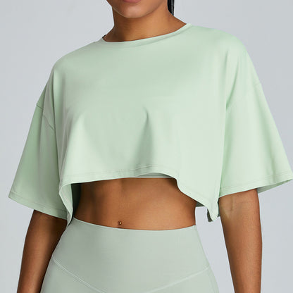 New Summer Breathable Quick-drying Yoga Clothes Women's Loose Running Leisure All-matching Workout Top