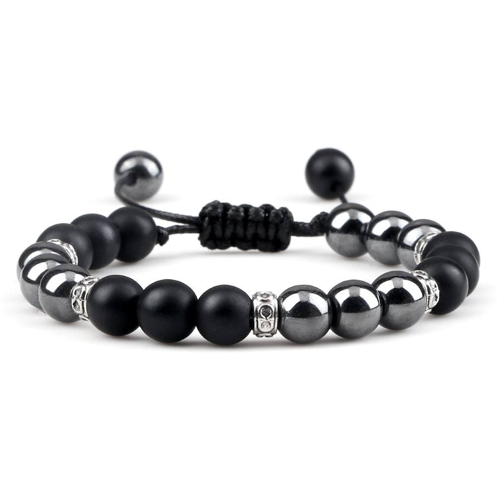 Haematite Yoga Bracelet Couple Woven Hand Strap