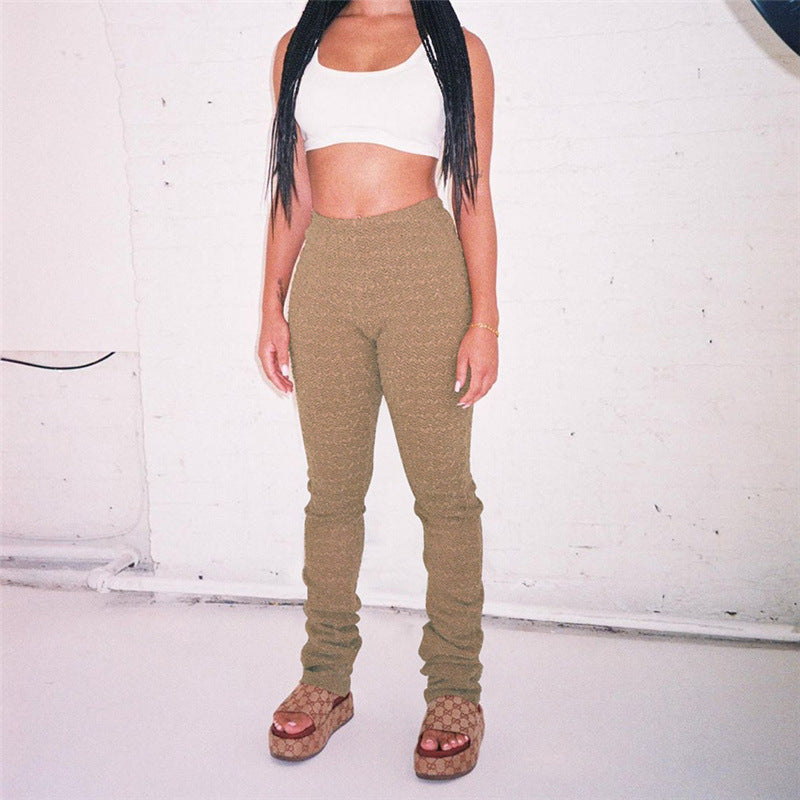 Women's Straight Slim Slimming Solid Color Casual Pants