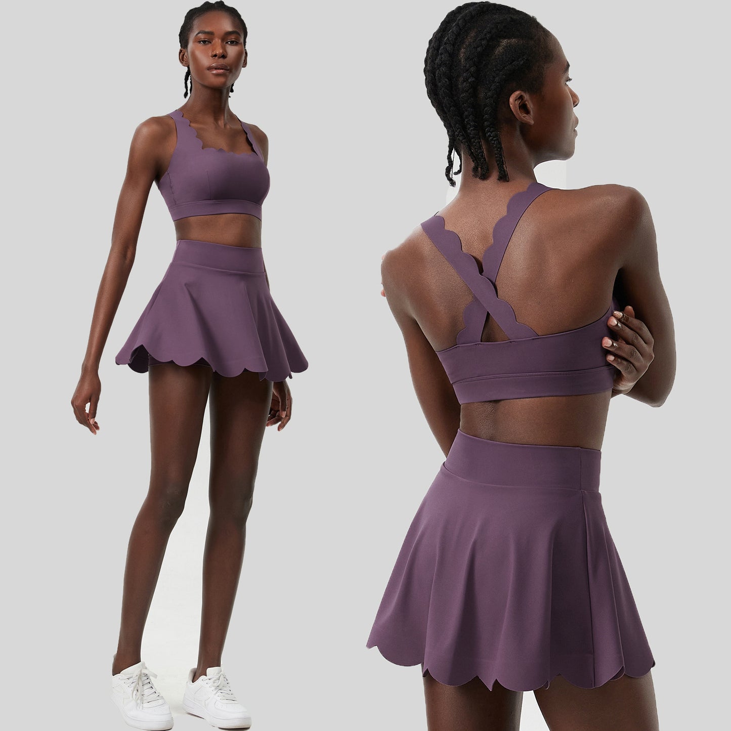 European And American Summer Tennis Suit Suit Women's Plus Size Quick-drying Lycra Sports Workout Clothes