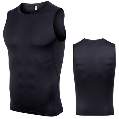 Sports Vest Men's Tight Bottoming Sleeveless Workout Clothes Violently Sweat Training Running Quick-drying
