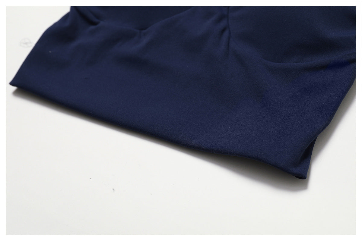 Gather Shockproof Beauty Back Quick-drying Workout Clothes Running Sports Bra