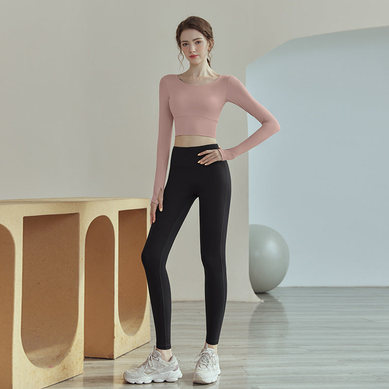 Yoga Long Sleeve Top Sports Workout Training Clothes Professional Pilates Breathable Suit