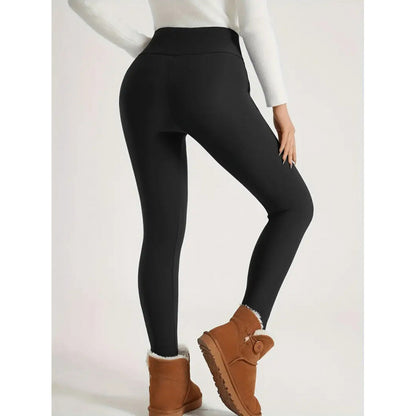 Women's High Waist Warm Fleece Lined Leggings