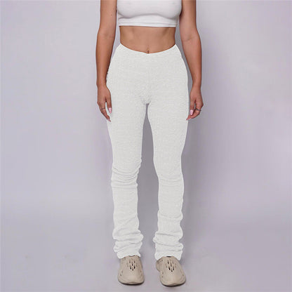 Women's Straight Slim Slimming Solid Color Casual Pants