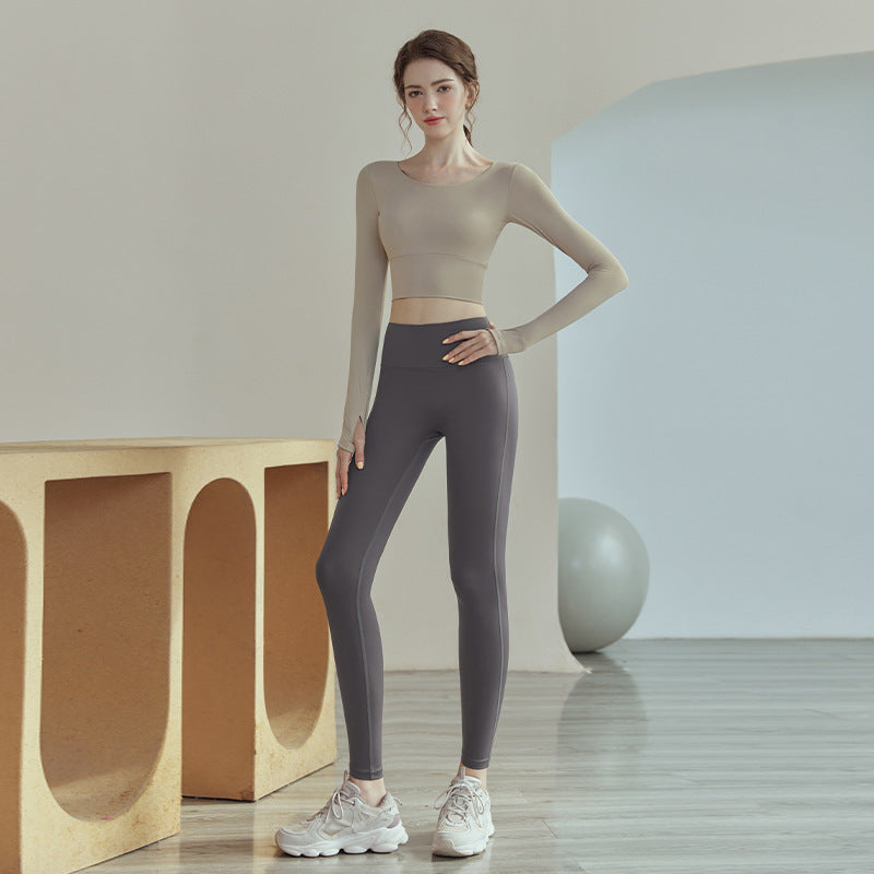 Yoga Long Sleeve Top Sports Workout Training Clothes Professional Pilates Breathable Suit