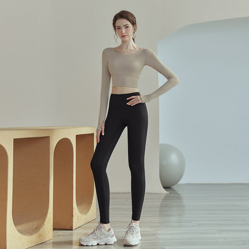 Yoga Long Sleeve Top Sports Workout Training Clothes Professional Pilates Breathable Suit