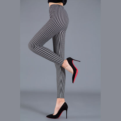 Autumn Underwear Leggings Stretch Printed High-waisted Trousers