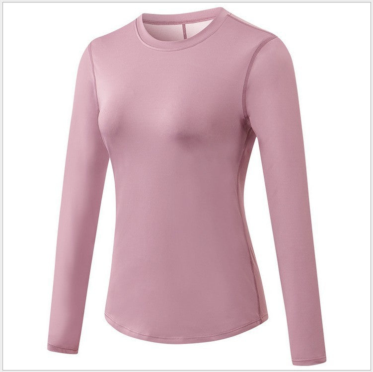 Women's Yoga Long Sleeve Workout Clothes Quick-drying Breathable Mesh Stitching Elastic