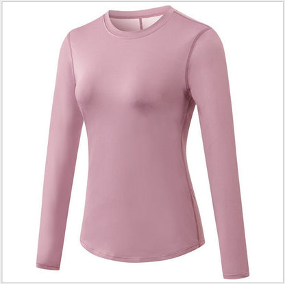 Women's Yoga Long Sleeve Workout Clothes Quick-drying Breathable Mesh Stitching Elastic