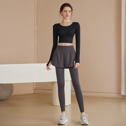 Yoga Long Sleeve Top Sports Workout Training Clothes Professional Pilates Breathable Suit