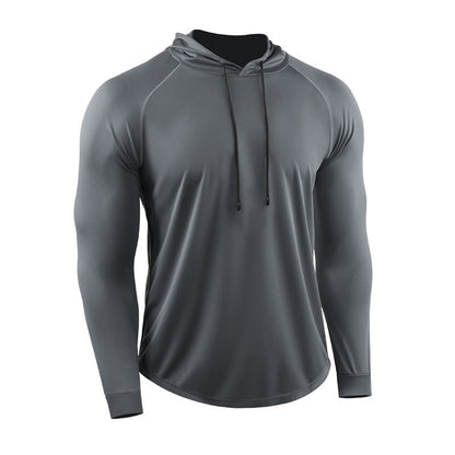 Pullover Long Sleeve T-shirt Hooded Loose Sports And Leisure Workout Clothes